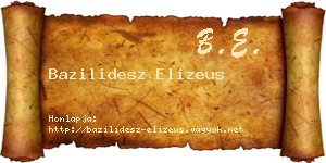 Bazilidesz Elizeus névjegykártya